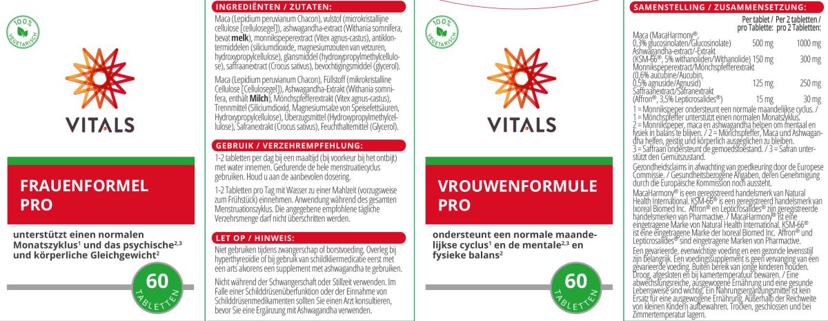 Vrouwenformule Pro Tabletten afbeelding van document #1, label