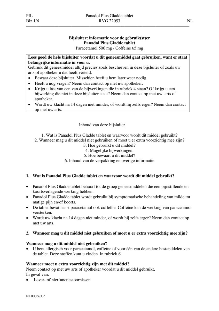Plus Tabletten Glad afbeelding van document #1, leaflet