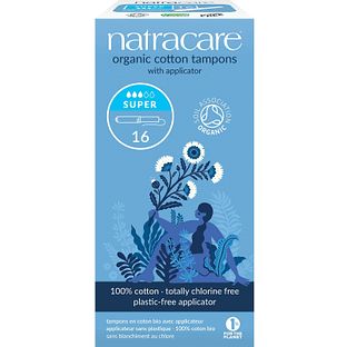 Natracare Cotton Tampons Super met Applicator 16ST