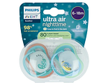 Avent Ultra Air Nighttime Fopspeen 6-18M 2ST