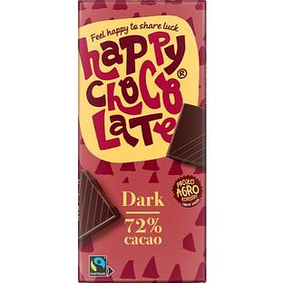 Happy Chocolate Dark 72% Cacao 85GR Happy Chocolate Dark 72% Cacao 85GR