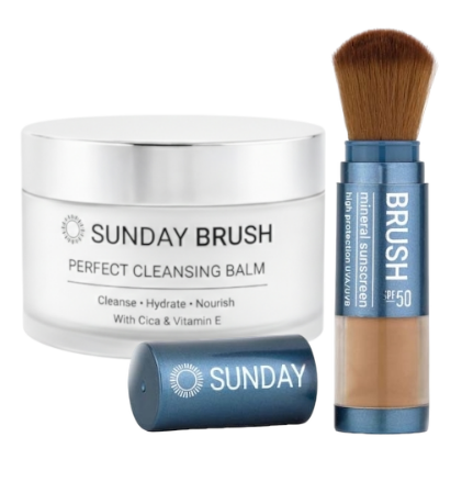 Sunday Brush Protect & Cleanse Set - Tan