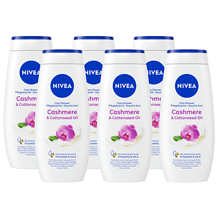 Nivea Cashmere & Cotton Seed Oil Care Shower Multiverpakking 6x250ML