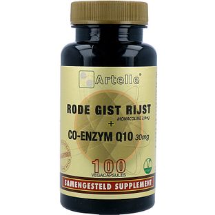Artelle Rode Gist Rijst Co Enzym Q10 Vegacapsules 100VCP