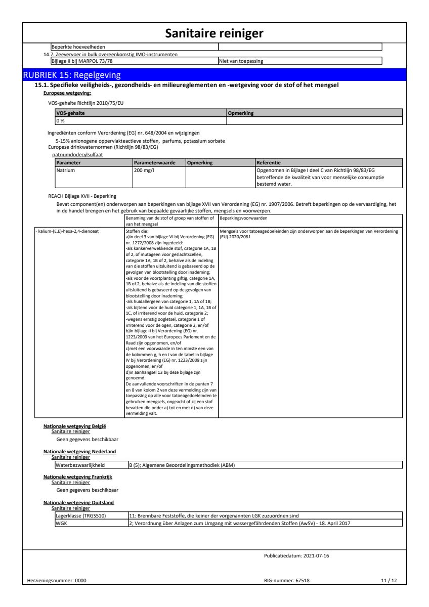 Badkamer Reiniger Navulling afbeelding van document #11, leaflet