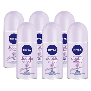 Nivea Double Effect Roll-on Voordeelverpakking 6x50ML