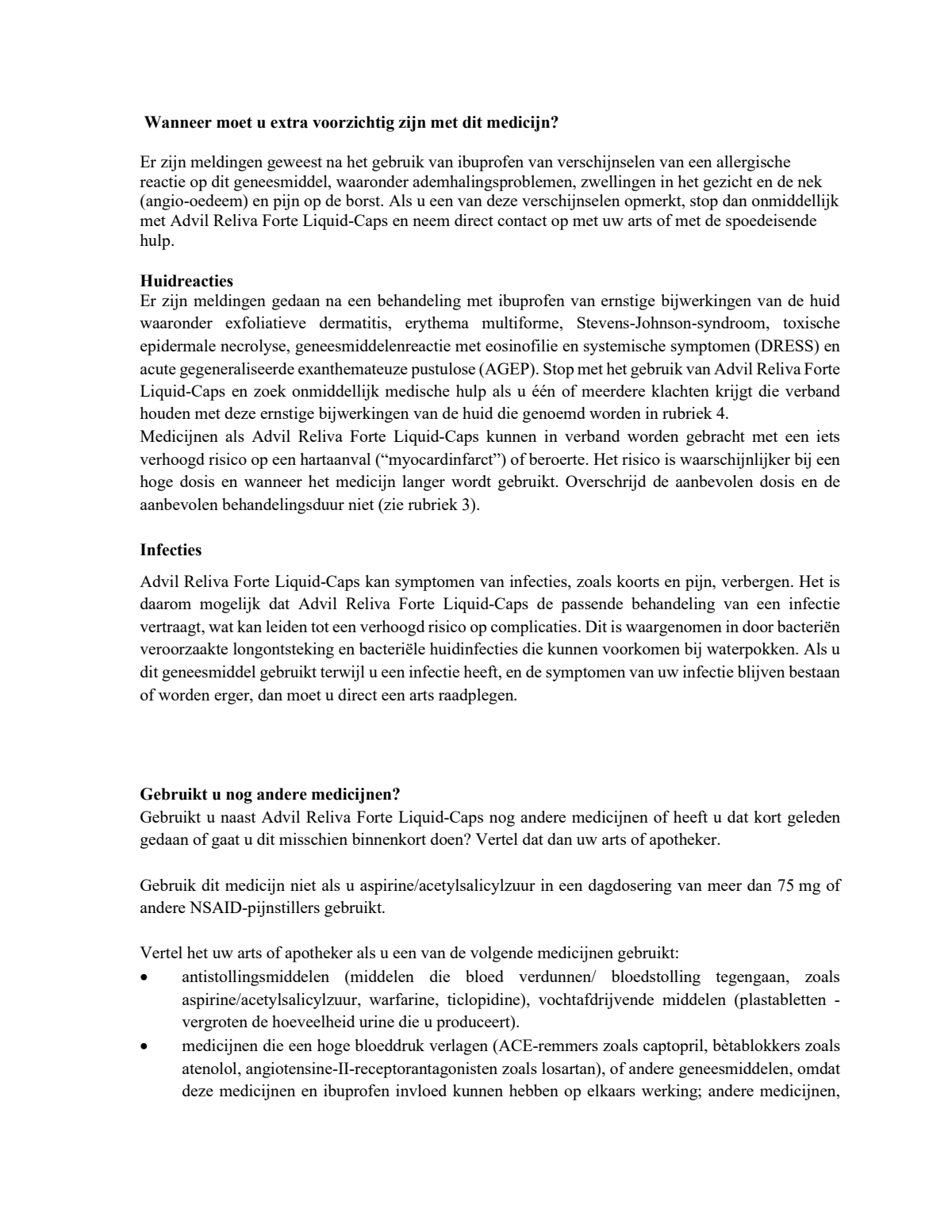 Reliva Forte Liquid Capsules 400 mg - voor pijn en koorts afbeelding van document #3, leaflet