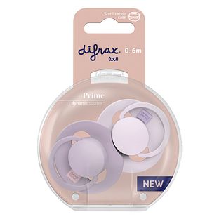 Difrax LOVI Prime Pacifier 0-6 Months - Lilac/Violet 2ST Difrax LOVI Prime Pacifier 0-6 Months - Lilac/Violet 2ST