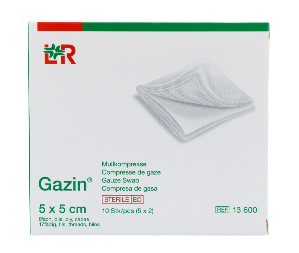Lohmann & Rauscher Gazin Gaaskompres 5x5cm afbeelding
