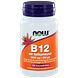 NOW B12 1000mcg en Foliumzuur Kauwtabletten 100ST NOW B12 1000mcg en Foliumzuur Kauwtabletten 100ST