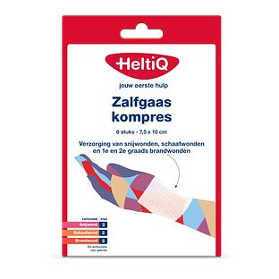 HeltiQ Zalfgaaskompres 7,5 x 10 cm 6ST HeltiQ Zalfgaaskompres 7,5 x 10 cm 6ST