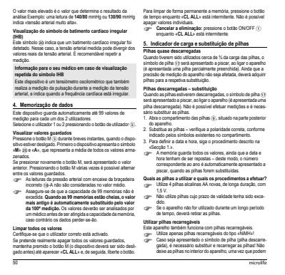 Microlife BP Bloeddrukmeter B3 Comfort PC afbeelding van document #52, instructions
