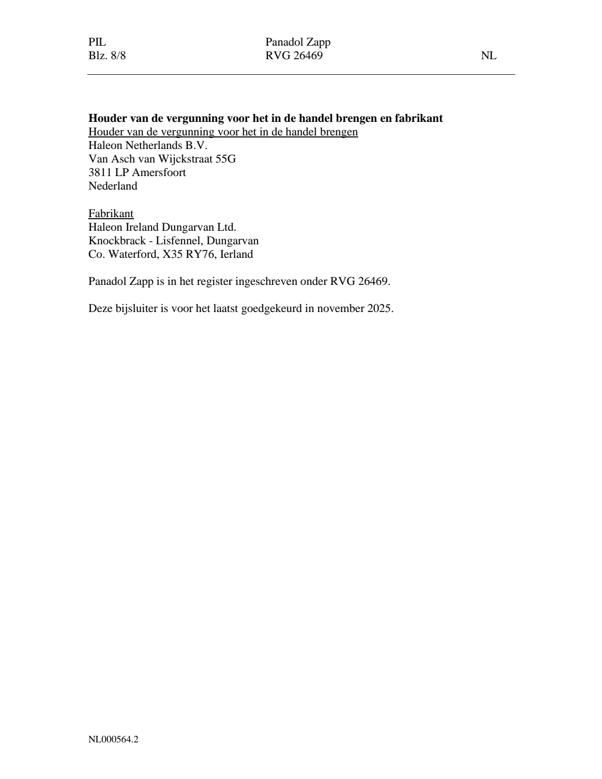 Zapp 500 mg Filmomhulde Tabletten afbeelding van document #8, leaflet