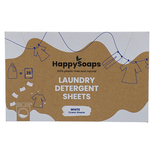 HappySoaps Laundry Detergent Sheets White 35ST HappySoaps Laundry Detergent Sheets White 35ST
