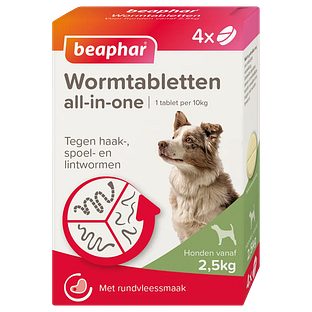 Beaphar Wormtabletten all-in-one Honden vanaf 2.5KG 4ST