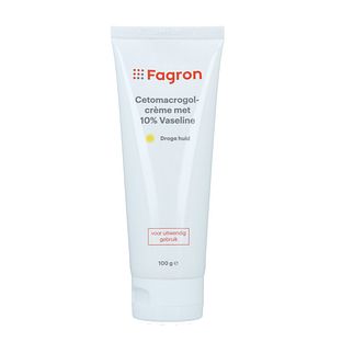 Fagron Cetomacrogolcrème met Vaseline 10% 100GR Fagron Cetomacrogolcrème met Vaseline 10% 100GR