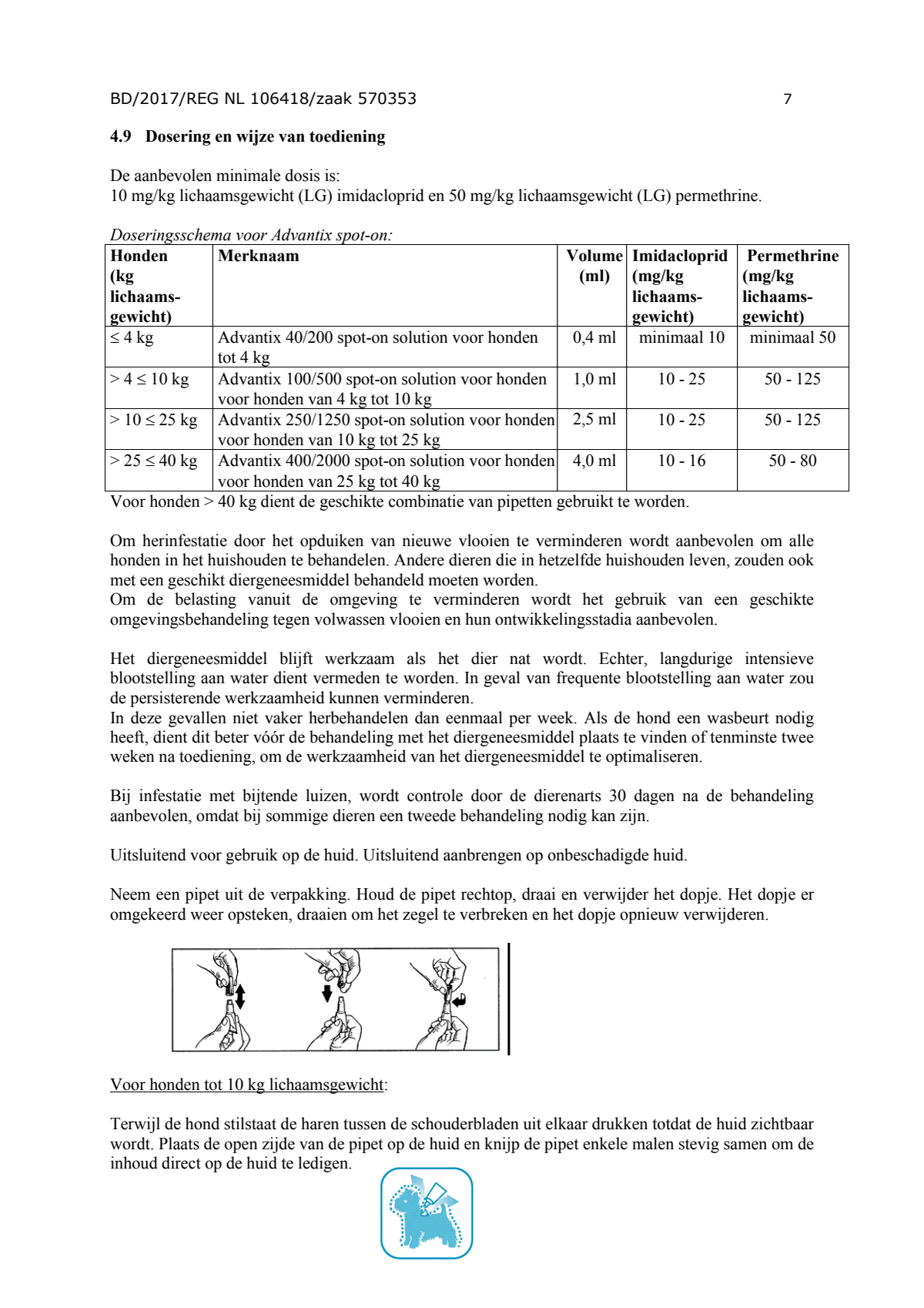Hond 250/1250 Spot-on Solution afbeelding van document #7, instructions