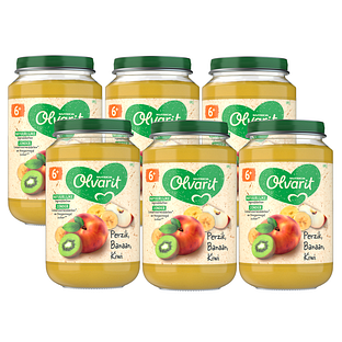 Olvarit 6m+ Perzik Banaan Kiwi 200GR