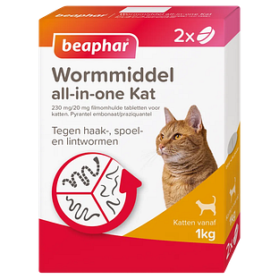 Beaphar Wormmiddel all-in-one Kat 2ST