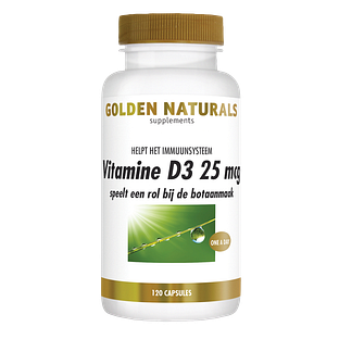 Golden Naturals Vitamine D3 25mcg Capsules 120ST Golden Naturals Vitamine D3 25mcg Capsules 120ST