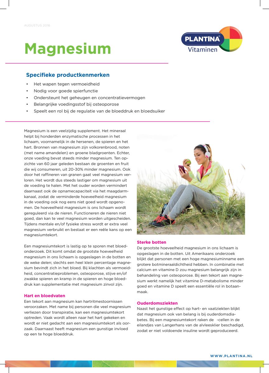 Specials Magnesium Tabletten afbeelding van document #1, research