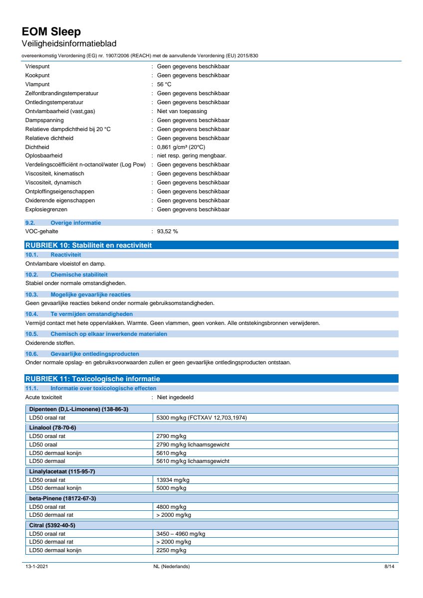 Essentiële Olie Sleep Well afbeelding van document #8, label
