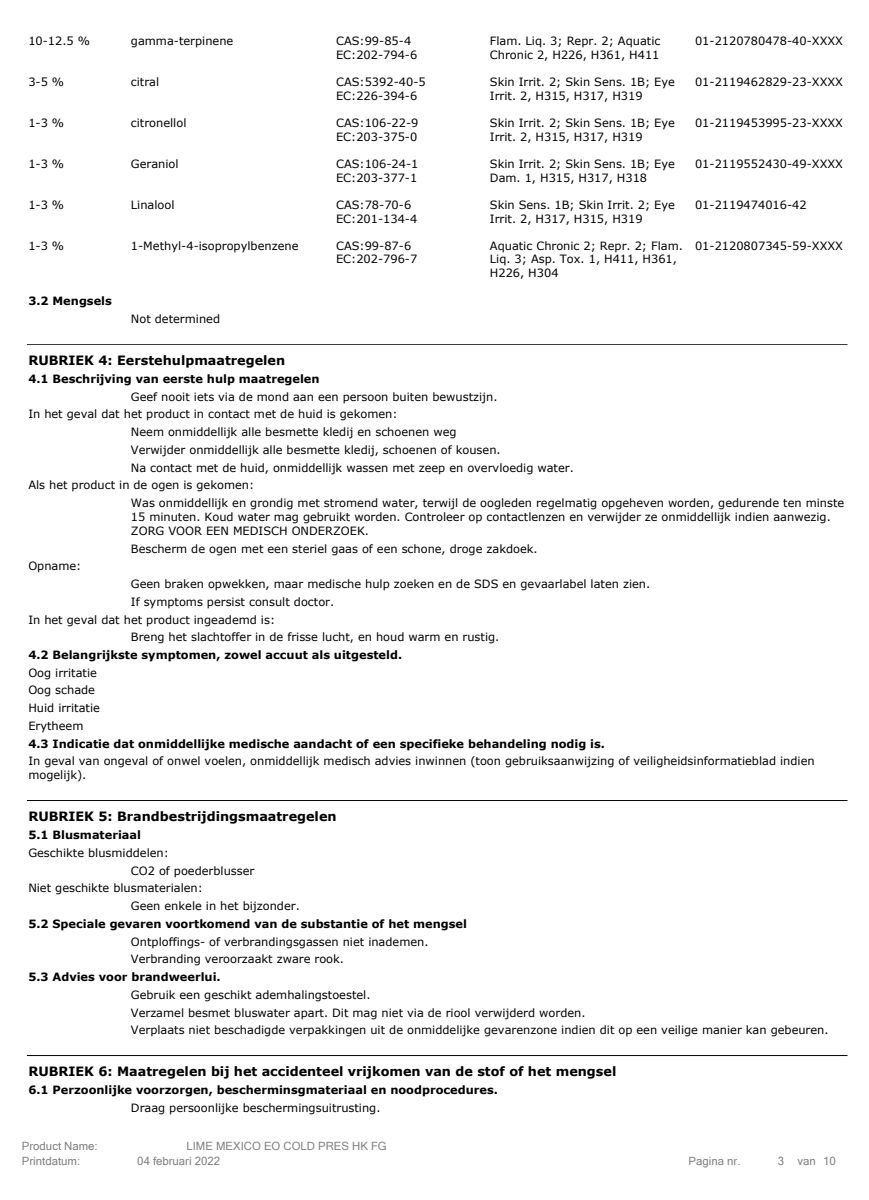 Essentiële Olie Limoen afbeelding van document #3, label