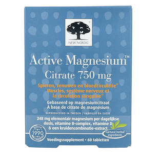 New Nordic Active Magnesium Citrate 750 mg Tabletten 60TB