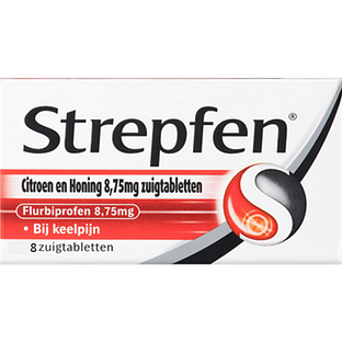Strepfen Citroen & Honing 8,75 MG Zuigtabletten 8TB Strepfen Citroen & Honing 8,75 MG Zuigtabletten 8TB