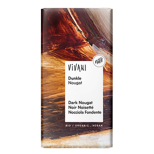 Vivani Pure Chocolade Nougat Reep 80GR