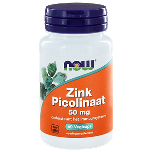 NOW Zink Picolinaat 50mg Capsules 60ST NOW Zink Picolinaat 50mg Capsules 60ST