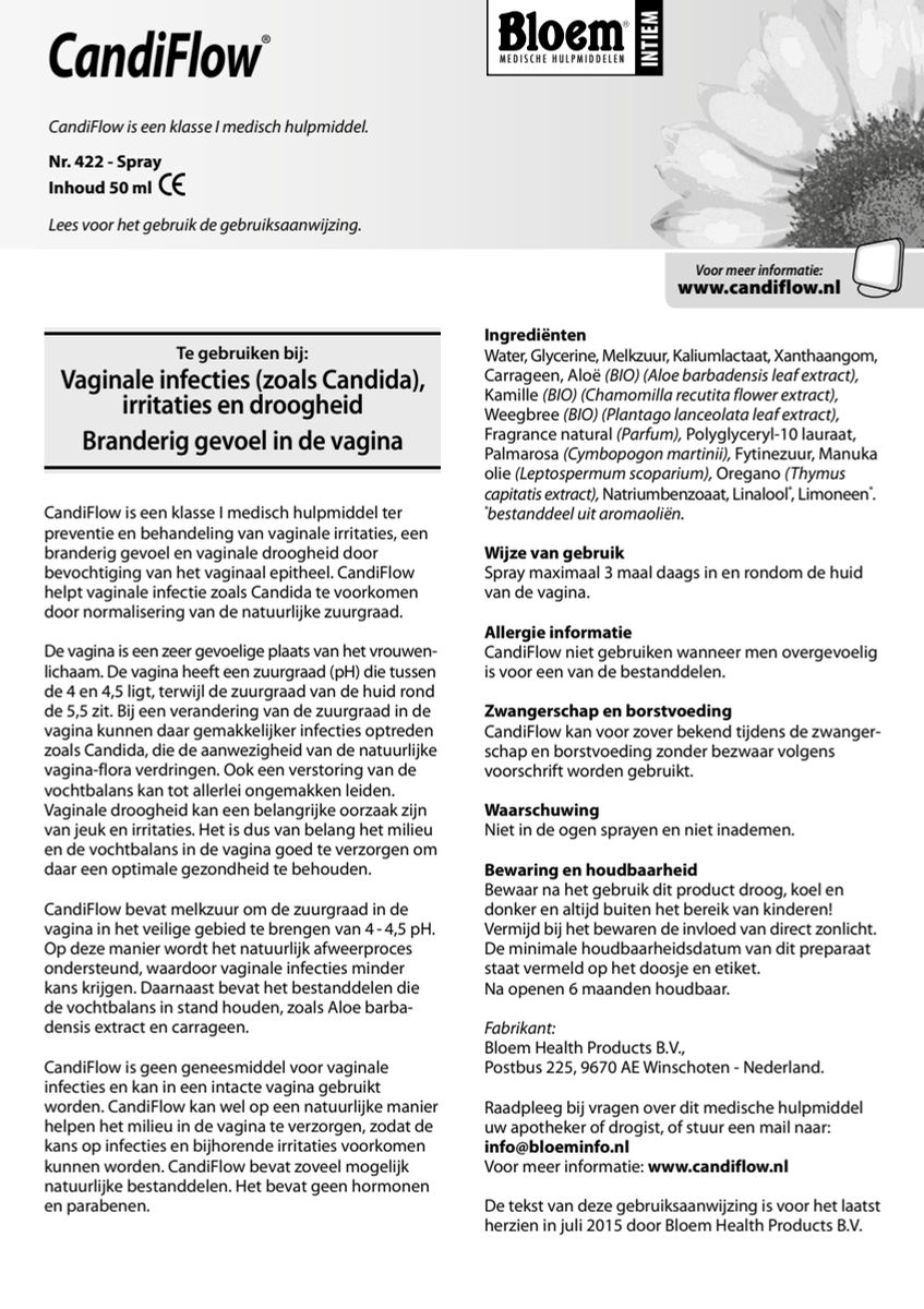 Intiem CandiFlow Spray afbeelding van document #1, instructions