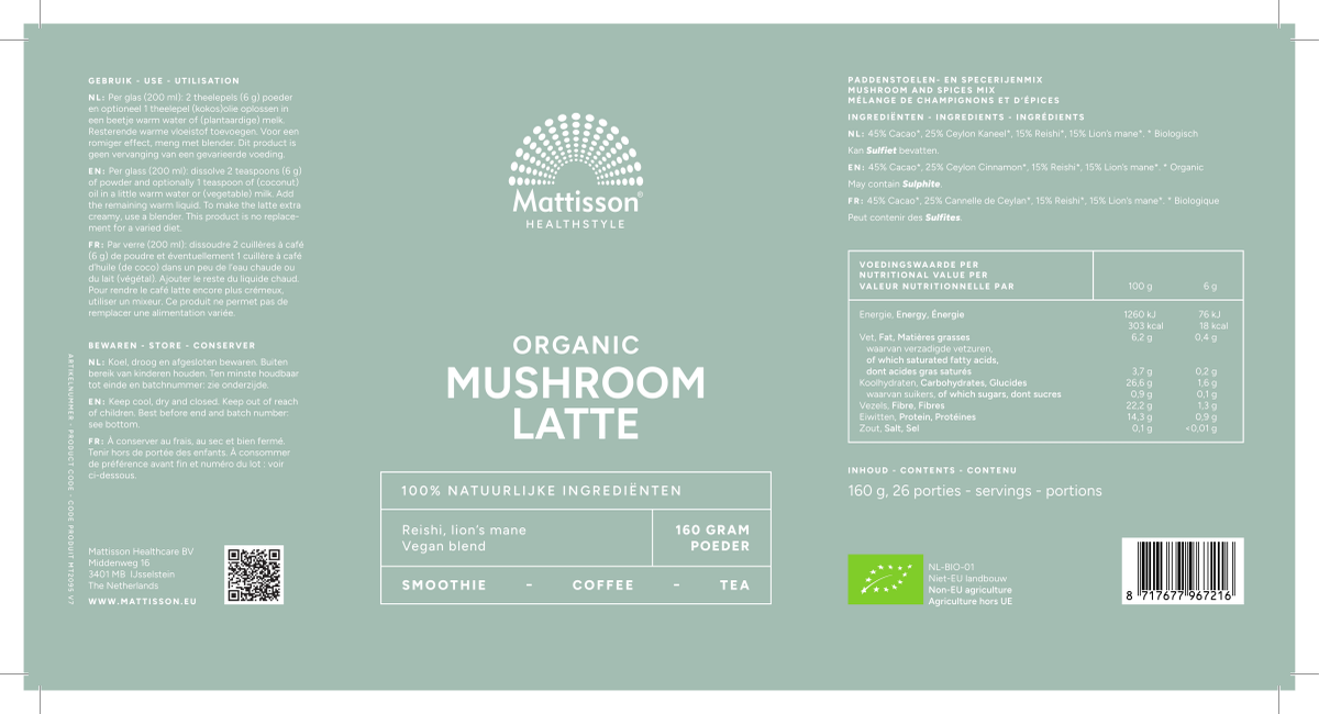 Mushroom Latte afbeelding van document #1, label