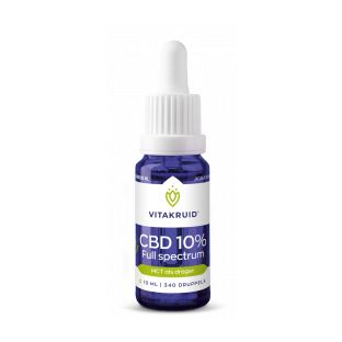 Vitakruid CBD Olie 10% full spectrum met MCT als drager 10ML