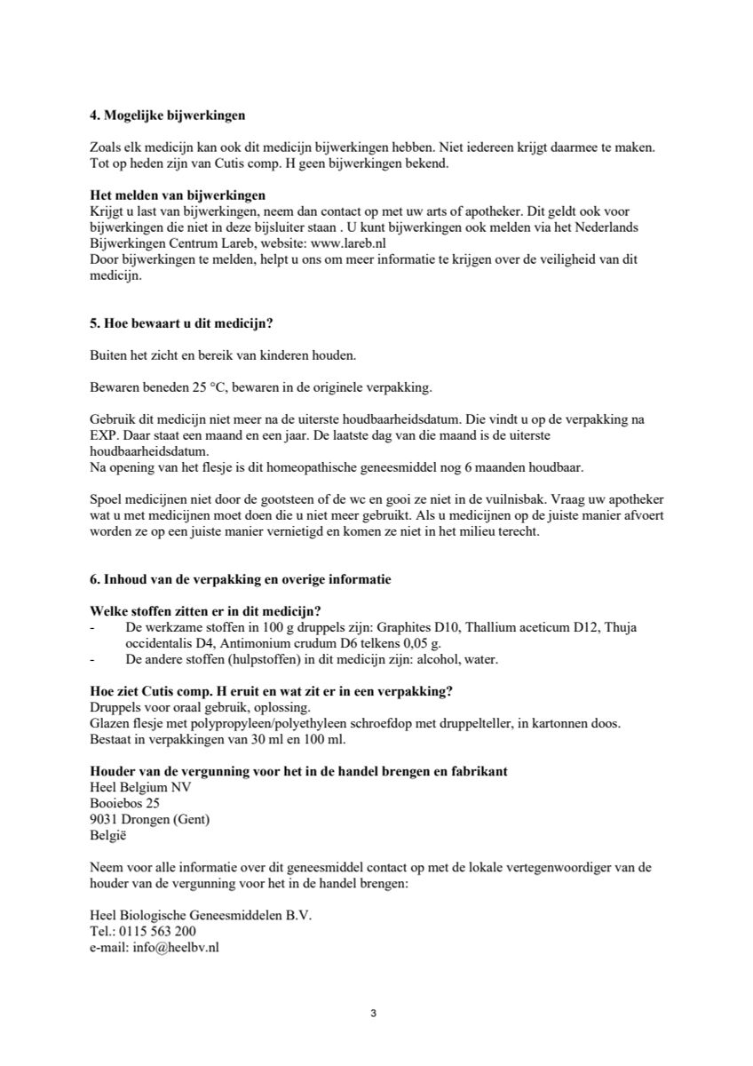 Cutis Compositum H afbeelding van document #3, leaflet