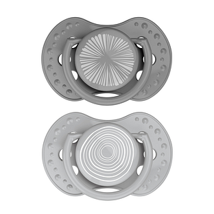 Difrax LOVI Dynamic Pacifier 0-3 months Harmony Dark Grey Light Grey - Fopspeen 2ST Difrax LOVI Dynamic Pacifier 0-3 months Harmony Dark Grey Light Grey - Fopspeen 2ST