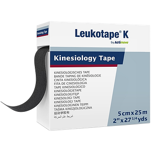 Actimove Kinesiology Tape Zwart 5cm x 25m 1ST