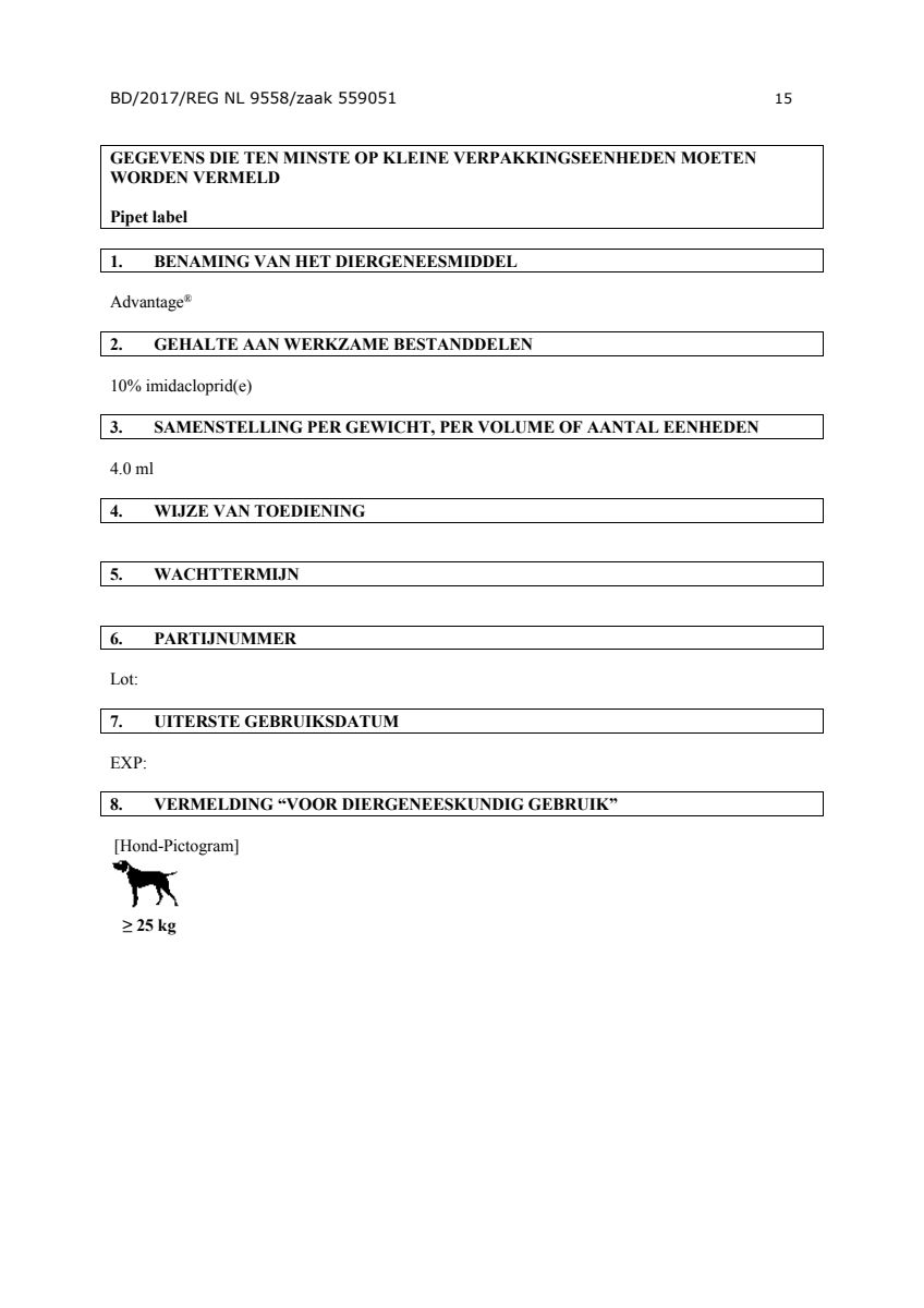 Hond afbeelding van document #15, instructions