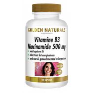 Golden Naturals Vitamine B3 Niacinamide 500 mg Capsules 120VCP Golden Naturals Vitamine B3 Niacinamide 500 mg Capsules 120VCP