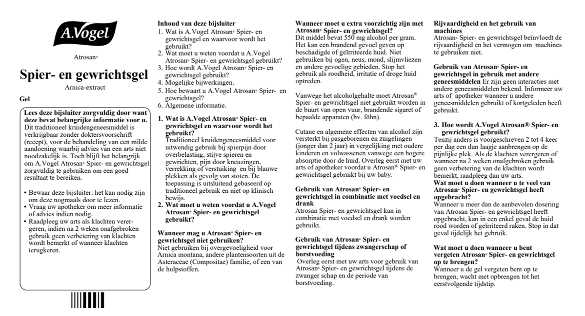 Atrosan Spier- en Gewrichtsgel afbeelding van document #1, leaflet