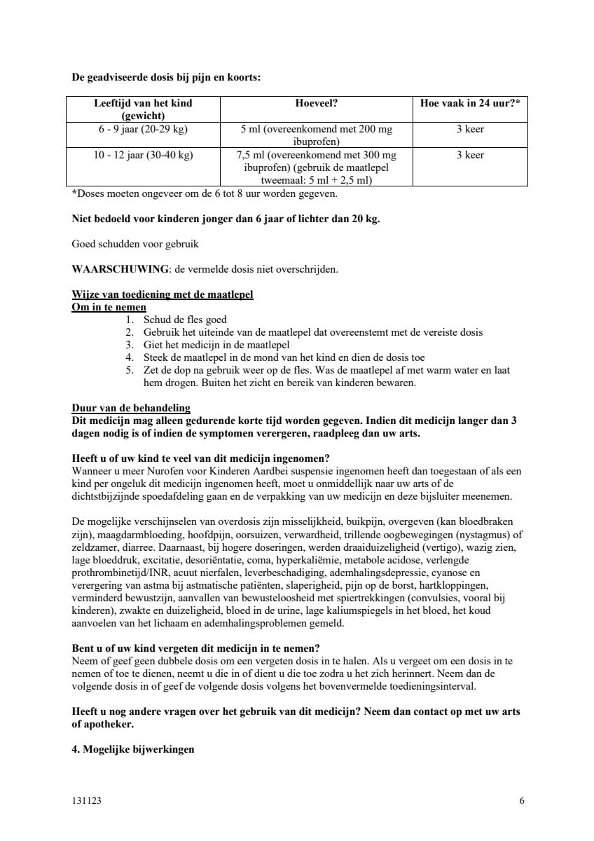 voor Kinderen Aardbei Suspensie afbeelding van document #6, leaflet