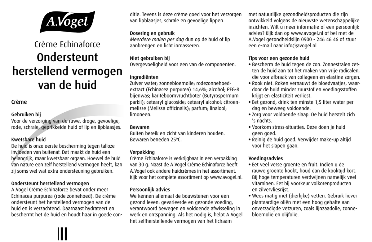 Echinaforce Crème afbeelding van document #1, leaflet