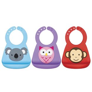 Nuby 3D Silicone Slabbetje met Dierendesigns 1ST