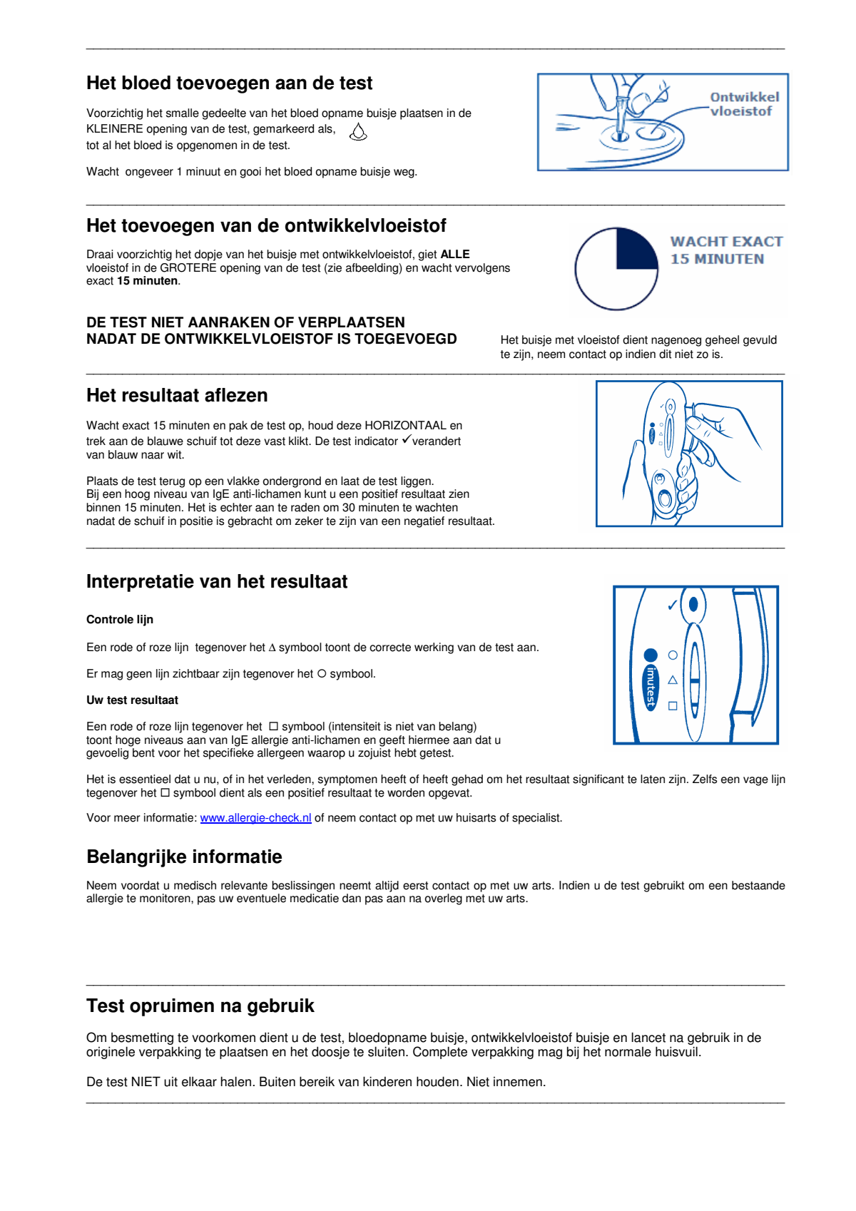 Allergie Check Melk afbeelding van document #2, instructions