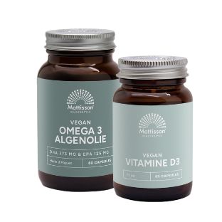 Mattisson HealthStyle -Omega-3 Algenolie en Vitamine D3 Combiset 2 Stuks