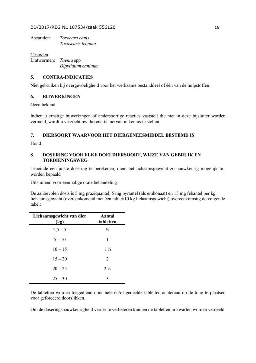 Wormtabletten all-in-one Honden vanaf 2.5KG afbeelding van document #18, leaflet