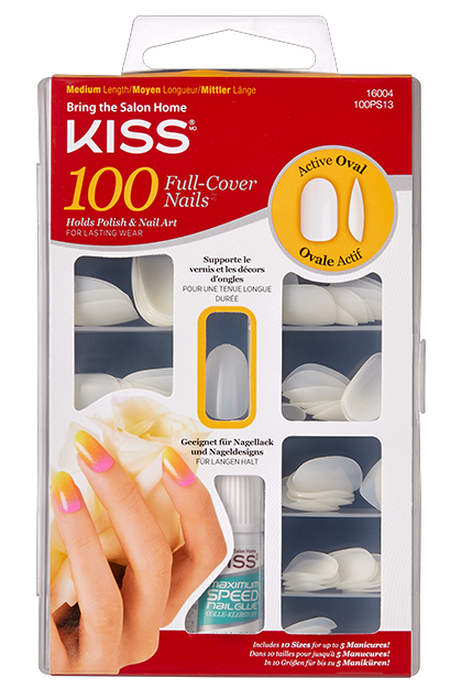 Kiss 100 Full Cover Nails Active Oval afbeelding