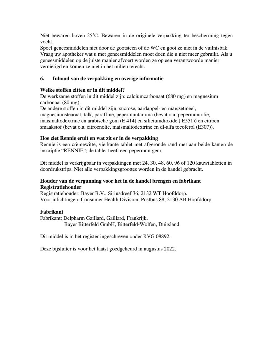 Pepermunt kauwtabletten bij brandend maagzuur afbeelding van document #5, leaflet