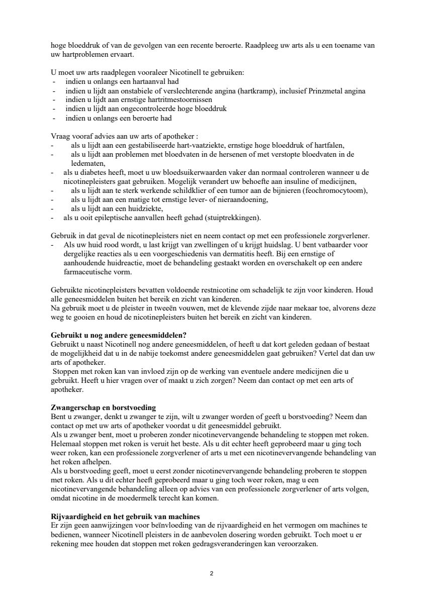 Pleisters Combi voor zware roker - 21 mg + 14 mg + 7 mg - afbeelding van document #2, leaflet
