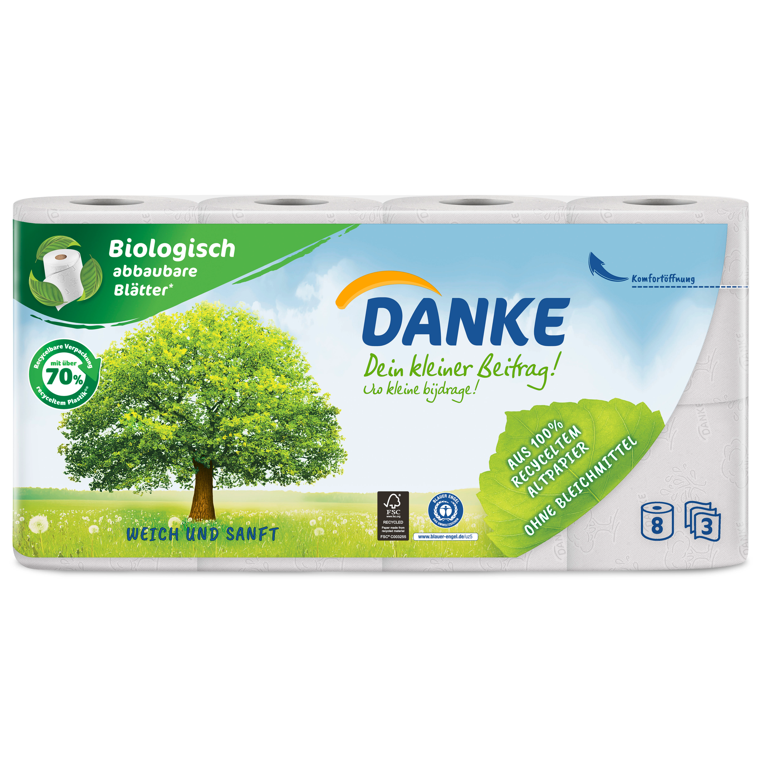 Danke Toiletpapier Rollen